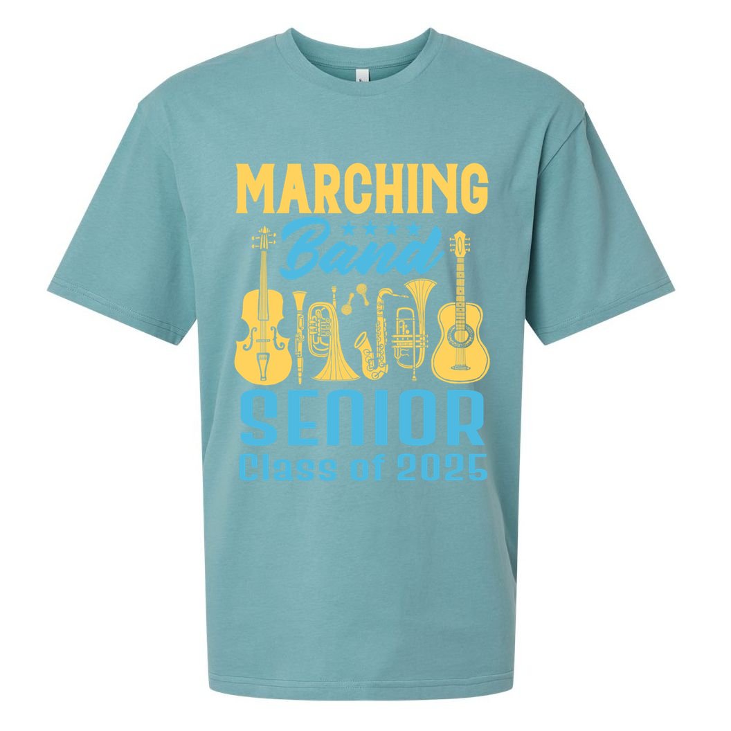 Marching Band Senior 2025 Musician Graduation Party Funny Gift Sueded Cloud Jersey T-Shirt