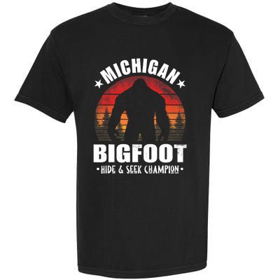 Michigan Bigfoot Sasquatch Sunset Hide And Seek Champion Garment-Dyed Heavyweight T-Shirt