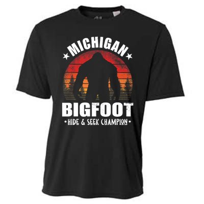 Michigan Bigfoot Sasquatch Sunset Hide And Seek Champion Cooling Performance Crew T-Shirt