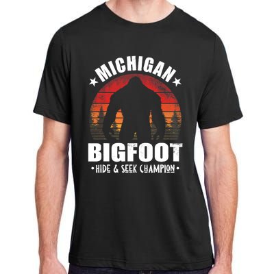 Michigan Bigfoot Sasquatch Sunset Hide And Seek Champion Adult ChromaSoft Performance T-Shirt