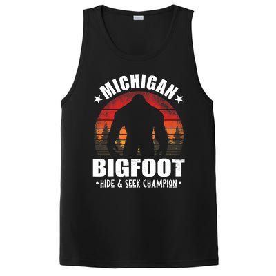 Michigan Bigfoot Sasquatch Sunset Hide And Seek Champion PosiCharge Competitor Tank