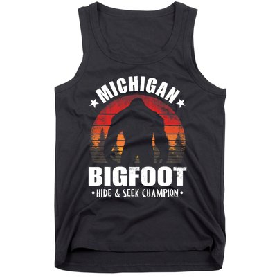 Michigan Bigfoot Sasquatch Sunset Hide And Seek Champion Tank Top