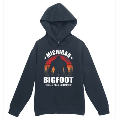 Michigan Bigfoot Sasquatch Sunset Hide And Seek Champion Urban Pullover Hoodie