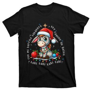 Mi Burrito Sabanero Mexican Christmas Donkey Spanish Xmas T-Shirt