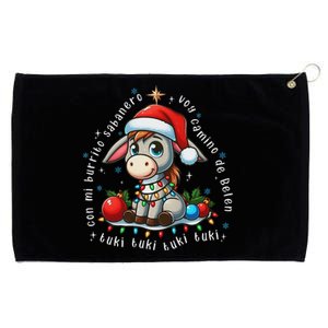 Mi Burrito Sabanero Mexican Christmas Donkey Spanish Xmas Grommeted Golf Towel