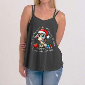 Mi Burrito Sabanero Mexican Christmas Donkey Spanish Xmas Women's Strappy Tank