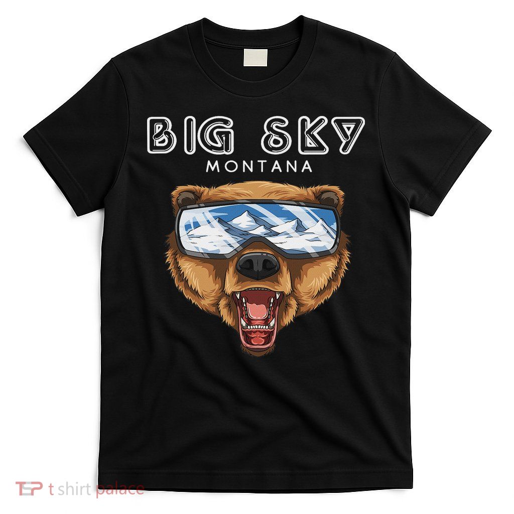 Montana Big Sky Usa Grizzly Ski T-Shirt