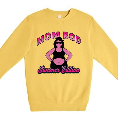 Mom Bod Summer Edition Funny For Mother Grandmother Great Gift Premium Crewneck Sweatshirt