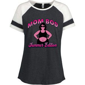 Mom Bod Summer Edition Funny For Mother Grandmother Great Gift Enza Ladies Jersey Colorblock Tee