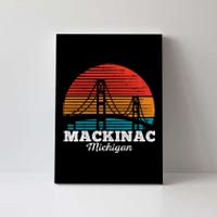 Mackinac Bridge Souvenir Mackinaw Island Retro Michigan Canvas