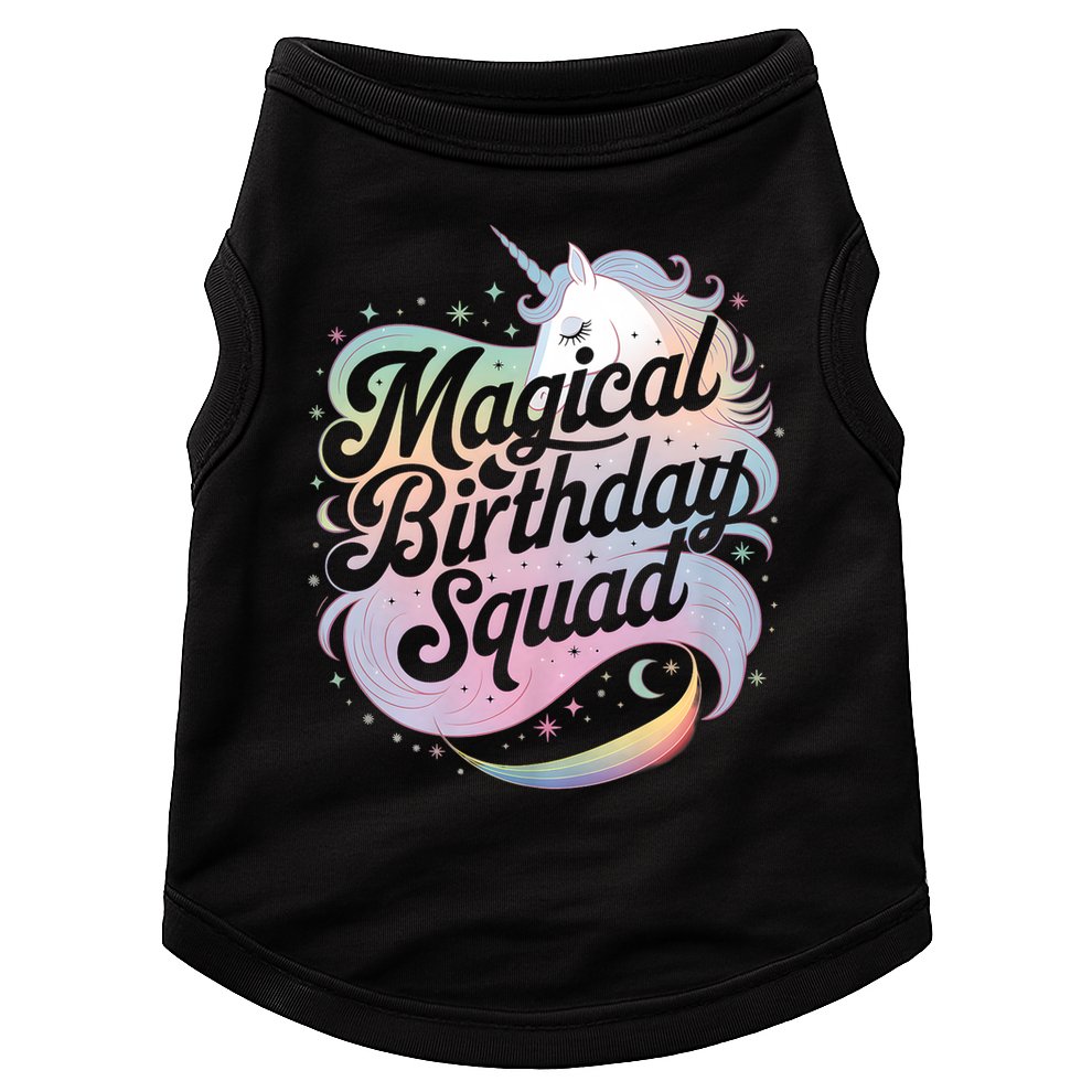 Magical Birthday Squad Unicorn Party Fun Doggie Tank