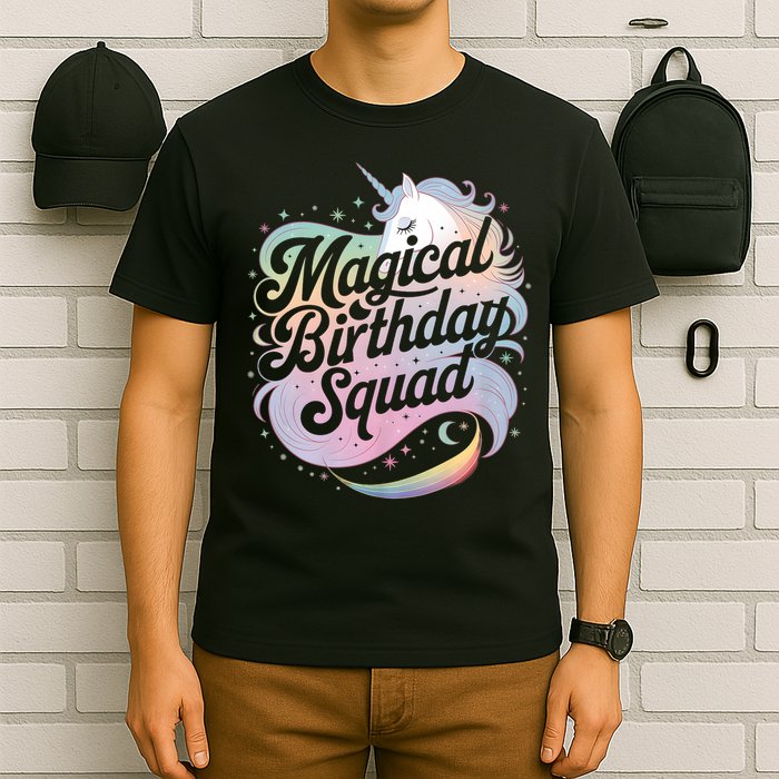 Magical Birthday Squad Unicorn Party Fun T-Shirt