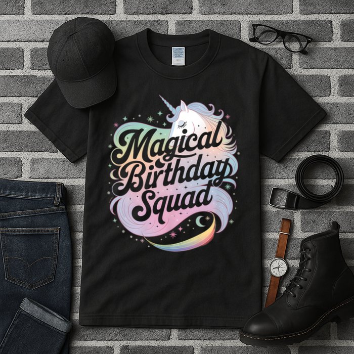 Magical Birthday Squad Unicorn Party Fun Tall T-Shirt