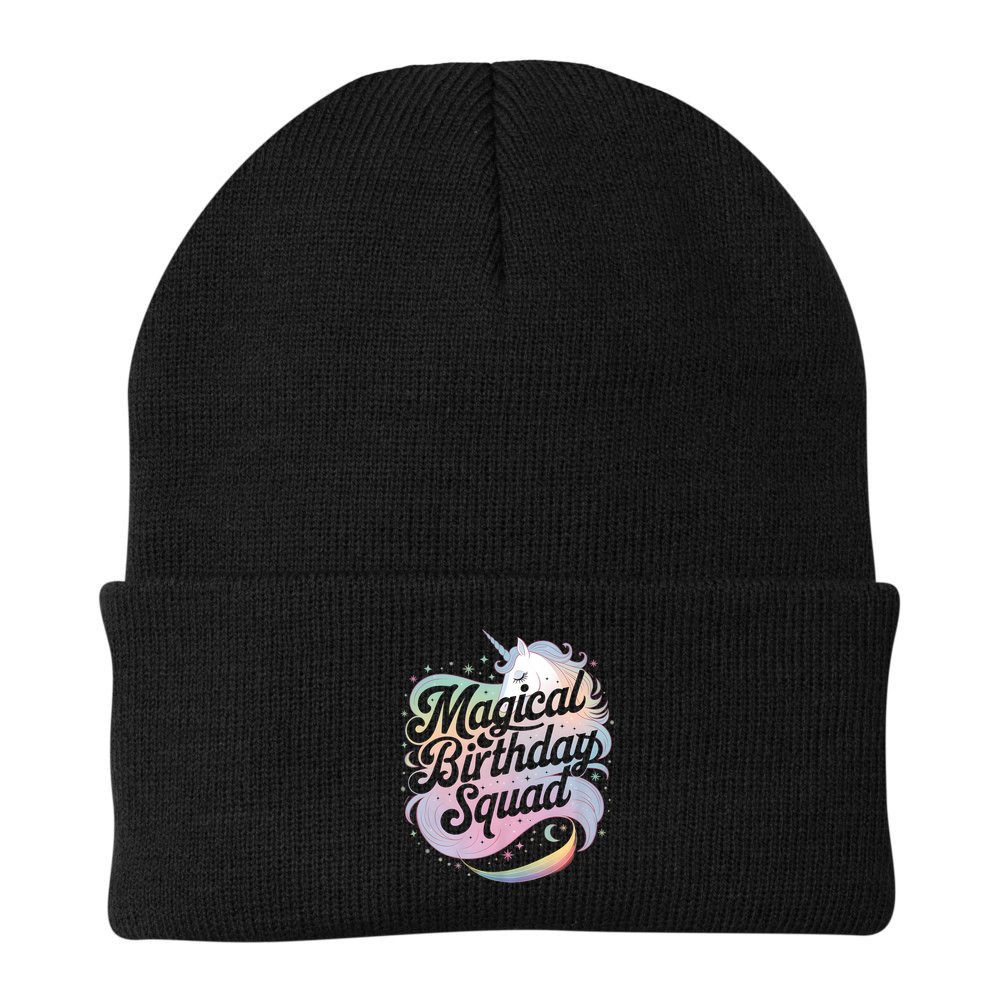 Magical Birthday Squad Unicorn Party Fun Beanie