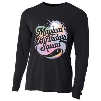 Magical Birthday Squad Unicorn Party Fun Cooling Performance Long Sleeve Crew