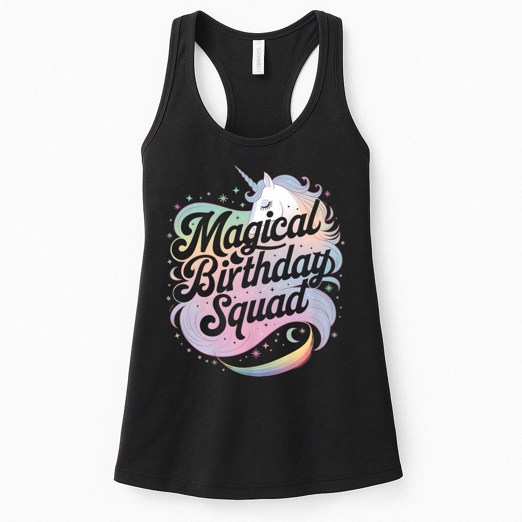 Magical Birthday Squad Unicorn Party Fun Womens Tank Top