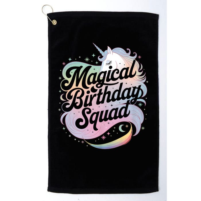 Magical Birthday Squad Unicorn Party Fun Golf Towel
