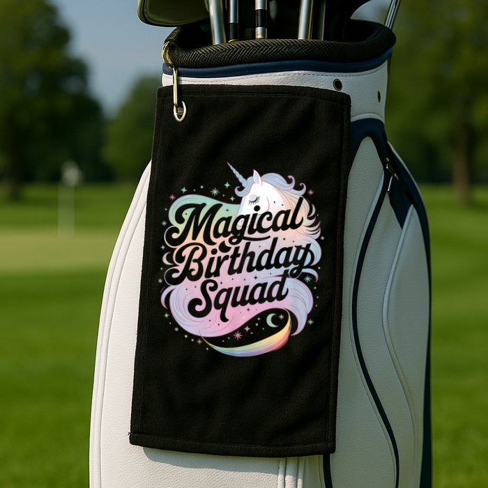 Magical Birthday Squad Unicorn Party Fun Golf Towel