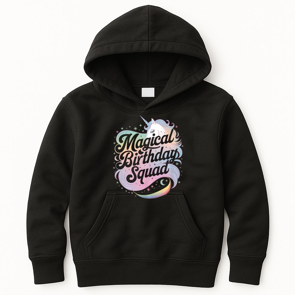 Magical Birthday Squad Unicorn Party Fun Kids Hoodie