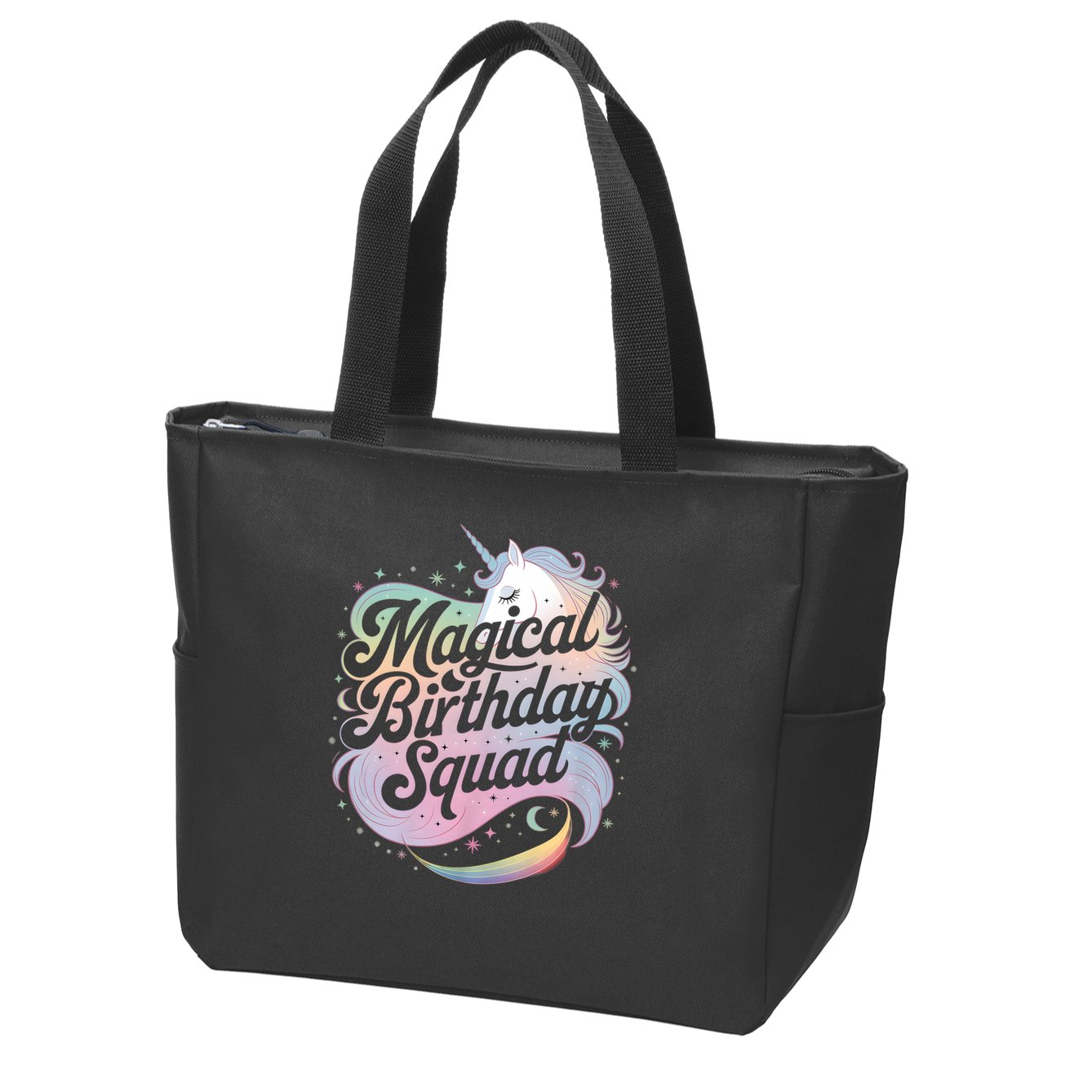 Magical Birthday Squad Unicorn Party Fun Zip Tote Bag