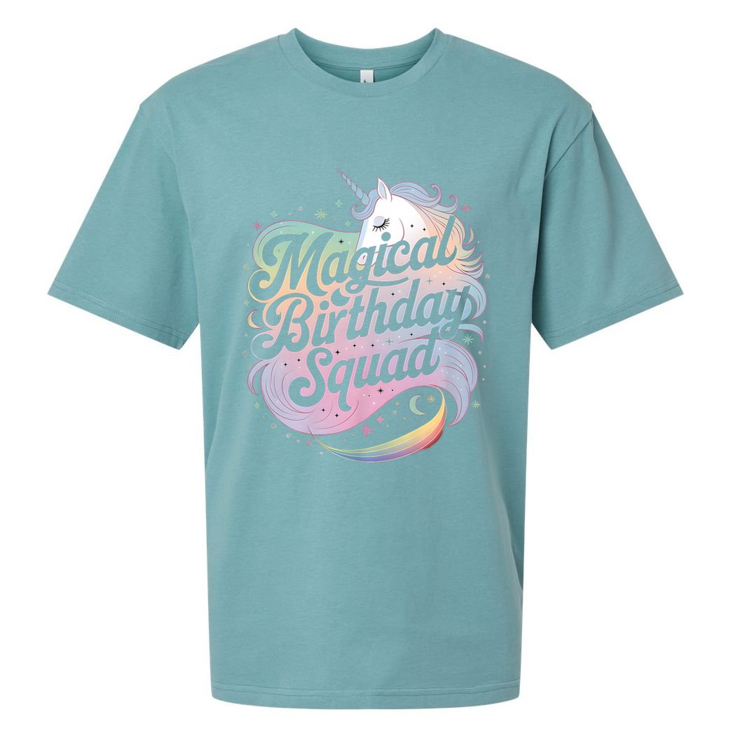 Magical Birthday Squad Unicorn Party Fun Sueded Cloud Jersey T-Shirt