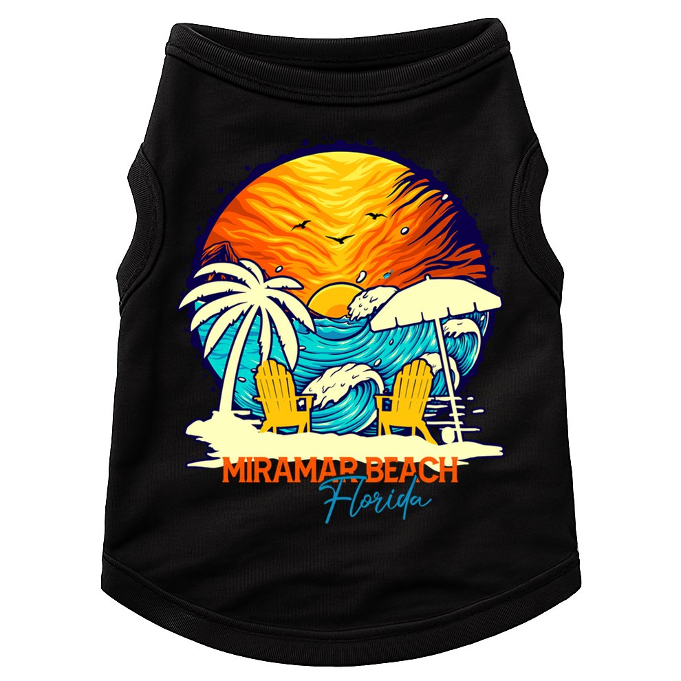 Miramar Beach Sunset Florida Vacation Couples Family Group Great Gift Doggie Tank