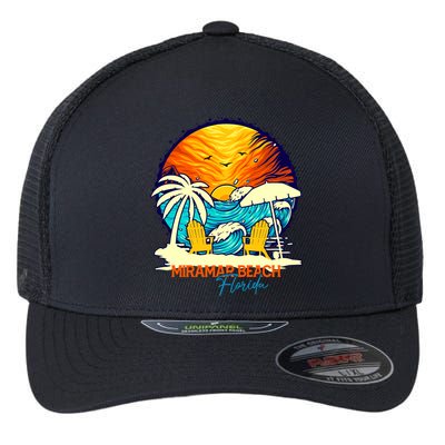 Miramar Beach Sunset Florida Vacation Couples Family Group Great Gift Flexfit Unipanel Trucker Cap