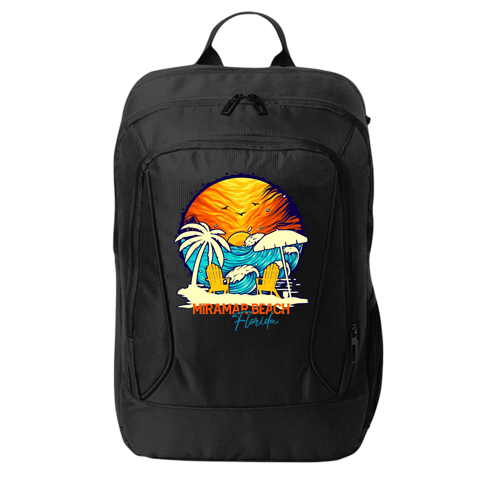 Miramar Beach Sunset Florida Vacation Couples Family Group Great Gift City Backpack