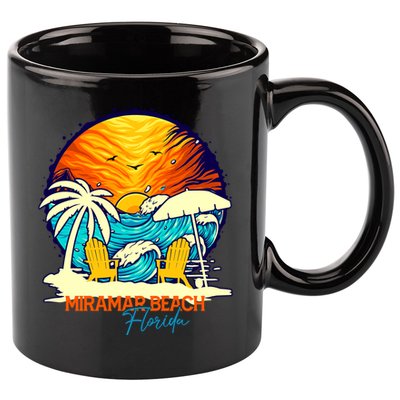 Miramar Beach Sunset Florida Vacation Couples Family Group Great Gift 11oz C Handle Ceramic Mug