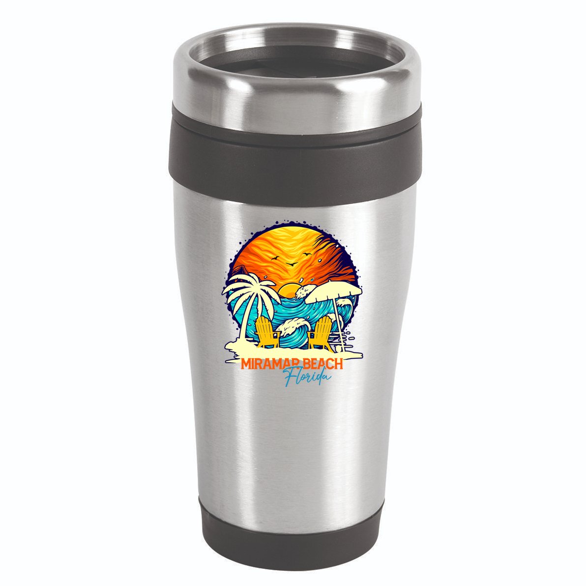 Miramar Beach Sunset Florida Vacation Couples Family Group Great Gift 16oz Travel Tumbler