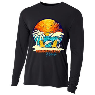 Miramar Beach Sunset Florida Vacation Couples Family Group Great Gift Cooling Performance Long Sleeve Crew