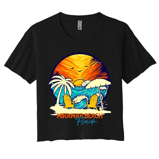 Miramar Beach Sunset Florida Vacation Couples Family Group Great Gift Crop Top