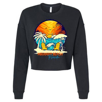 Miramar Beach Sunset Florida Vacation Couples Family Group Great Gift Cropped Pullover Crew