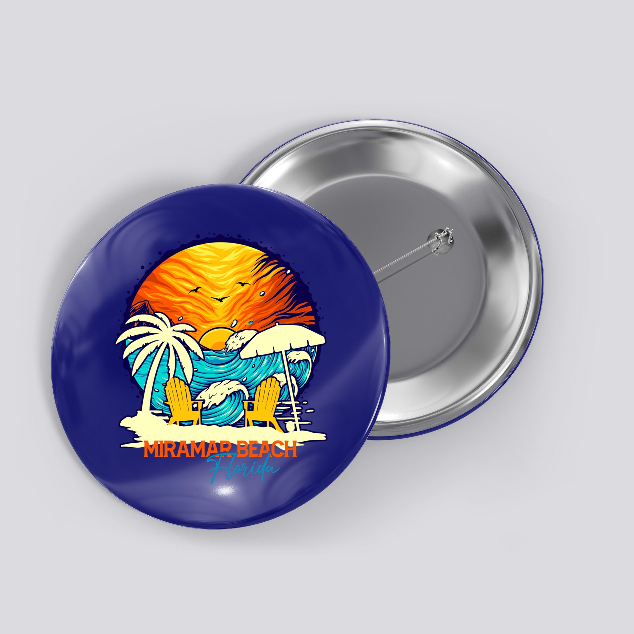 Miramar Beach Sunset Florida Vacation Couples Family Group Great Gift Button