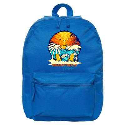 Miramar Beach Sunset Florida Vacation Couples Family Group Great Gift 16 in Basic Backpack
