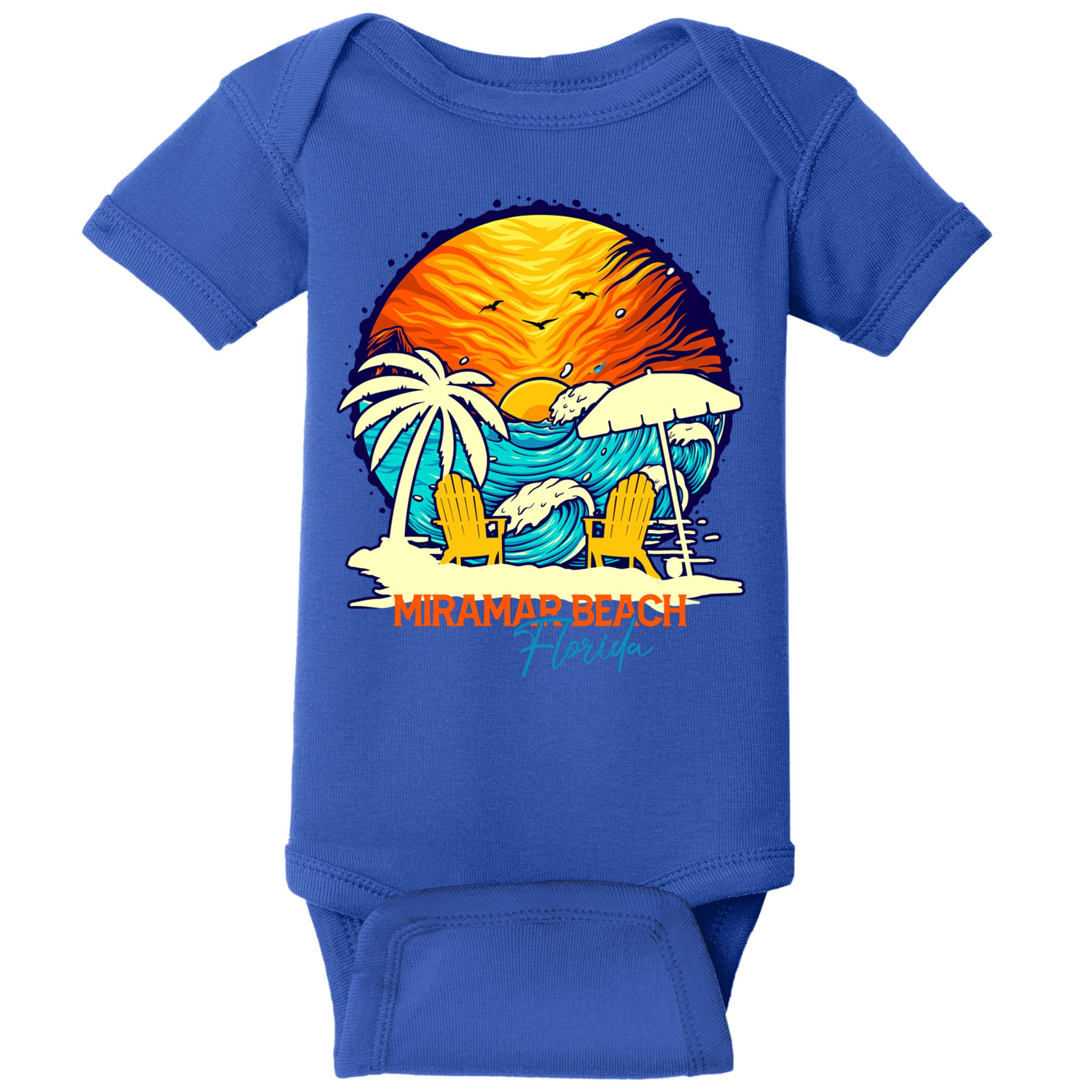 Miramar Beach Sunset Florida Vacation Couples Family Group Great Gift Baby Bodysuit