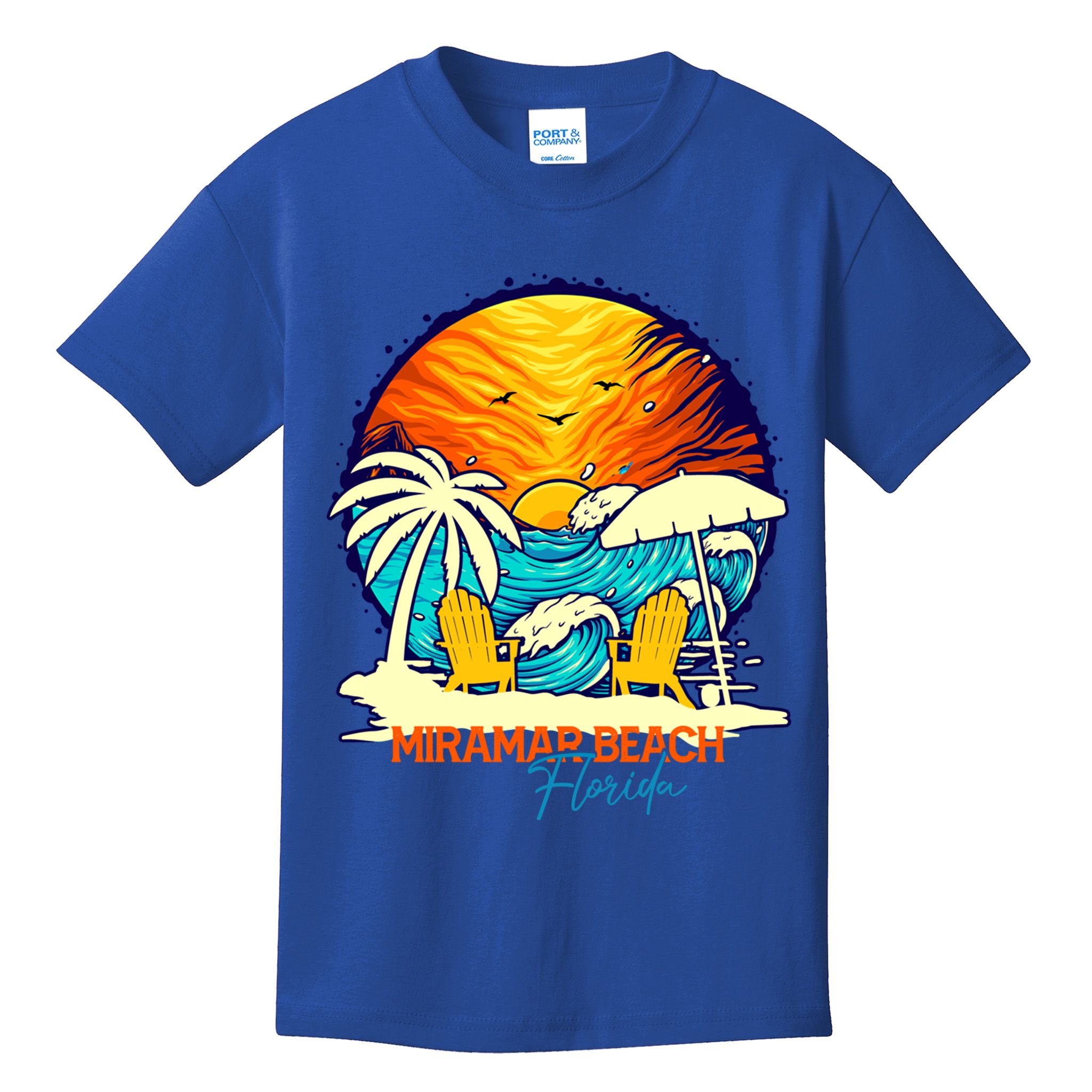Miramar Beach Sunset Florida Vacation Couples Family Group Great Gift Kids T-Shirt