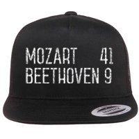 Mozart Beethoven Symphony Scoreboard Funny Classical Music Flat Bill Trucker Hat