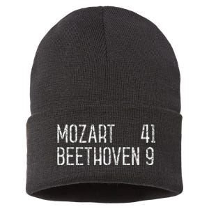 Mozart Beethoven Symphony Scoreboard Funny Classical Music Sustainable Knit Beanie