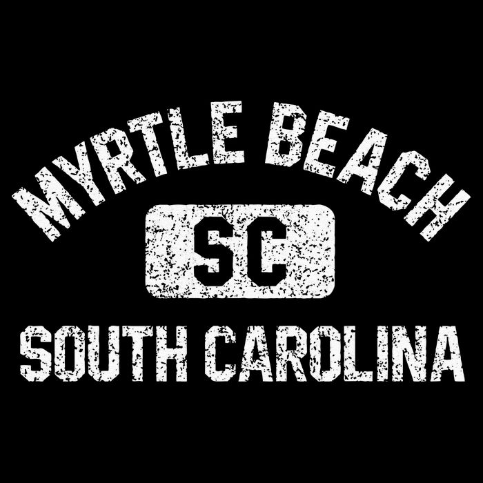 Myrtle Beach SC Gym Style Distressed White  City Backpack