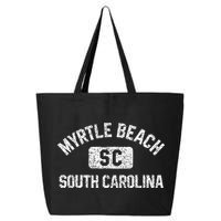 Myrtle Beach SC Gym Style Distressed White  25L Jumbo Tote