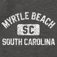 Myrtle Beach SC Gym Style Distressed White  Vector Backpack
