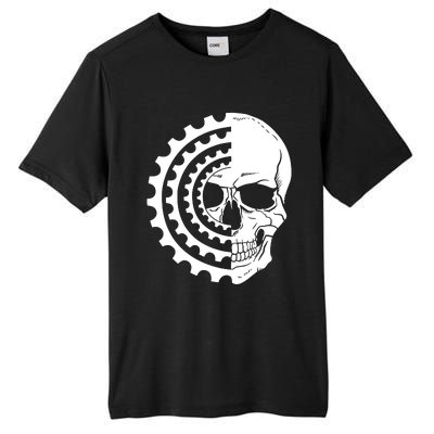 Mountain Biking Skull And Gear Vintage Tall Fusion ChromaSoft Performance T-Shirt