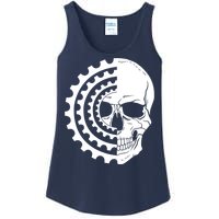 Mountain Biking Skull And Gear Vintage Ladies Essential Tank