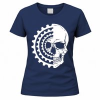 Mountain Biking Skull And Gear Vintage Women's T-Shirt