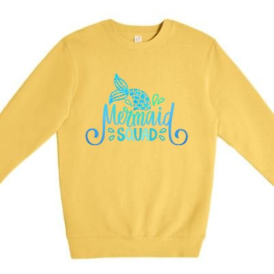 Mermaid Birthday Squad Party Matching Family Mermaid Lovers Premium Crewneck Sweatshirt