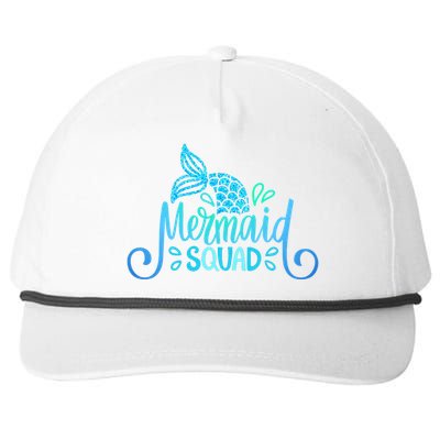 Mermaid Birthday Squad Party Matching Family Mermaid Lovers Snapback Five-Panel Rope Hat