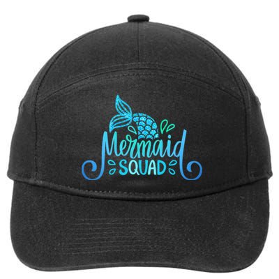 Mermaid Birthday Squad Party Matching Family Mermaid Lovers 7-Panel Snapback Hat