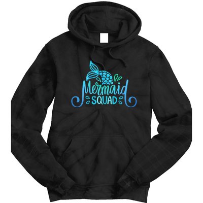 Mermaid Birthday Squad Party Matching Family Mermaid Lovers Tie Dye Hoodie