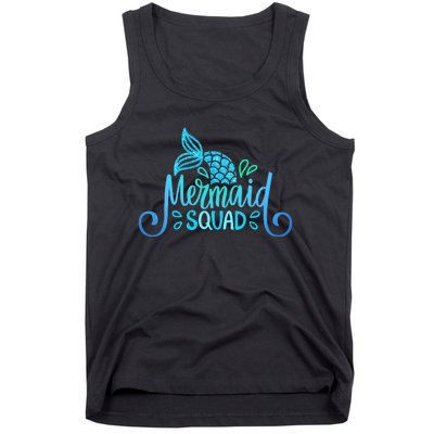 Mermaid Birthday Squad Party Matching Family Mermaid Lovers Tank Top